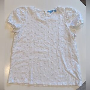 Draper James Puff Sleeve Eyelet Top